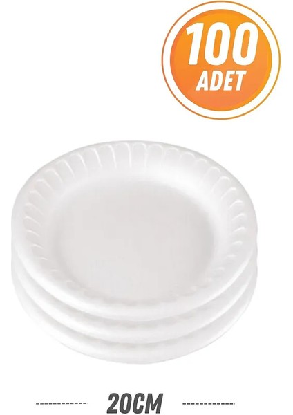20CM Köpük Tabak 100 Adet Köpük Tabak