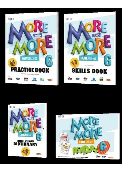 6 More&more Practıce Book & Skılls Book & Dıctıonary & Readers (4 Lü Set)