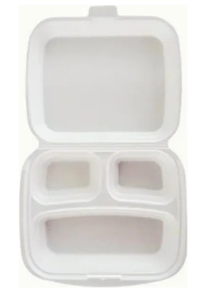 3 Gözlü Kapaklı Köpük Tabak 100 Adet Köpük Tabak fiyatları