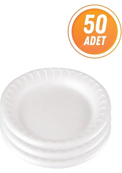 17 cm Köpük Tabak 50 Adet Köpük Tabak