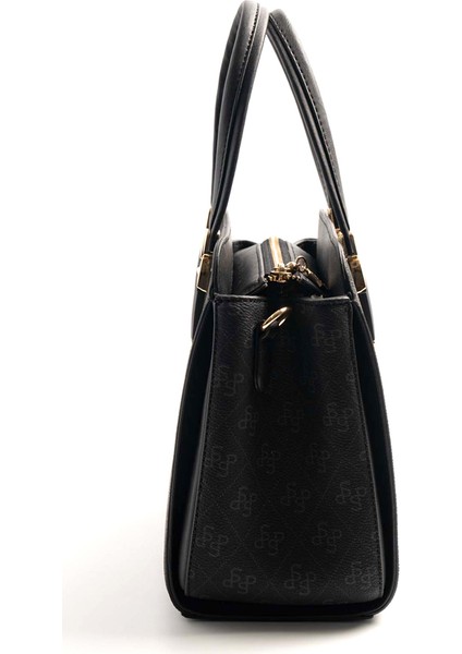 Kadın Omuz Çantası 1136-46546 Sılver Polo Bayan Çantası M178 Siyah-Mat Siyah modelleri