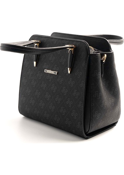 Kadın Omuz Çantası 1136-46546 Sılver Polo Bayan Çantası M178 Siyah-Mat Siyah indirimleri