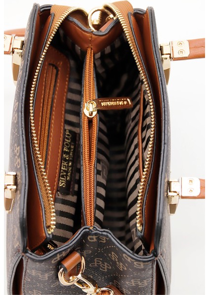 Kadın Omuz Çantası 1136-46546 Sılver Polo Bayan Çantası M178 Siyah-Mat Siyah