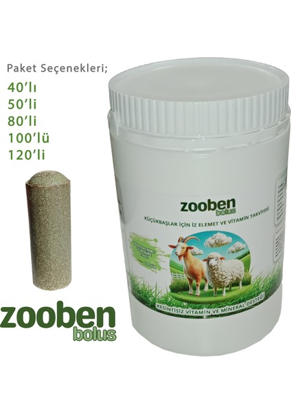 Bolus Küçükbaş Hayvan Vitamin ve Mineral Destek Takviyesi fiyatları