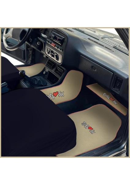 Tofaş Şahin Doğan Kartal Bej Renk Oto Halı Paspas | Orta Konsol Koruma Yan Halı Torpido Sehpa Örtüsü modelleri