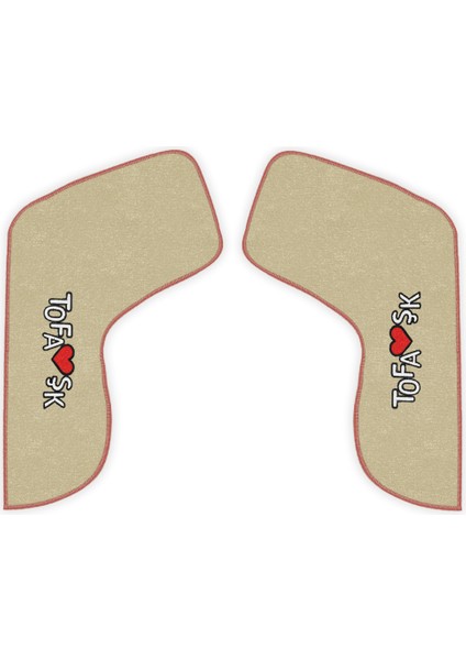 Tofaş Şahin Doğan Kartal Bej Renk Oto Halı Paspas | Orta Konsol Koruma Yan Halı Torpido Sehpa Örtüsü