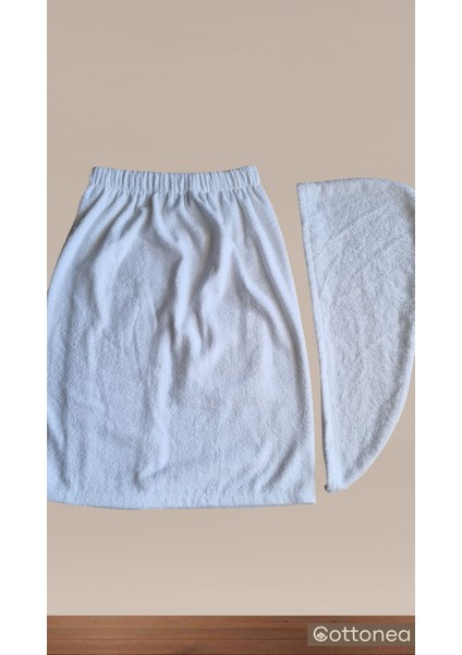 % 100 Pamuklu Aetos Sarma Havlu, Duş, Deniz-Plaj, Banyo Havlusu ve Saç Bonesi Kadın