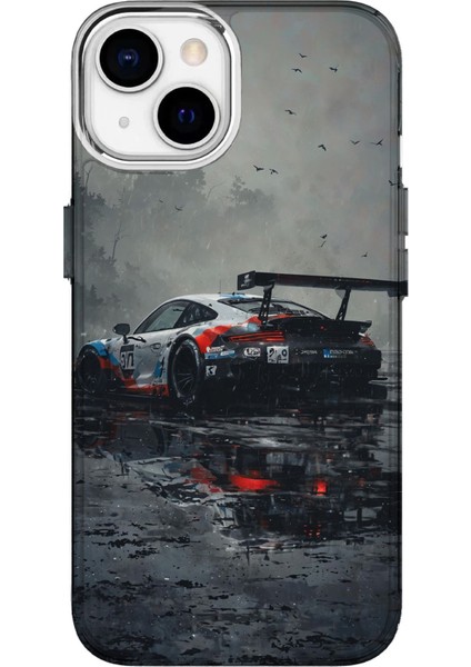 IPHONE 14 Uyumlu Özel Porsche 911 Tasarımlı Lüks Silikon Kılıf