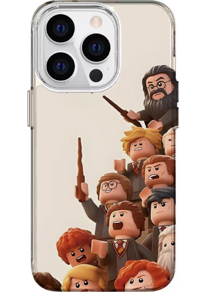 IPHONE 15 Pro Uyumlu Özel Harry Potter LEGO Tasarımlı Lüks Silikon Kılıf