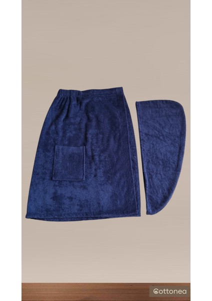 % 100 Pamuklu Aetos Sarma Havlu, Duş, Deniz-Plaj, Banyo Havlusu ve Saç Bonesi Kadın Lacivert indirimleri