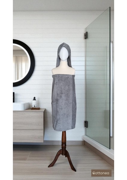 % 100 Pamuklu Aetos Sarma Havlu, Duş, Deniz-Plaj, Banyo Havlusu ve Saç Bonesi Kadın