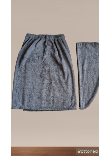 % 100 Pamuklu Aetos Sarma Havlu, Duş, Deniz-Plaj, Banyo Havlusu ve Saç Bonesi Kadın