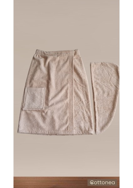 % 100 Pamuklu Aetos Sarma Havlu, Duş, Deniz-Plaj, Banyo Havlusu ve Saç Bonesi Kadın Bej indirimleri