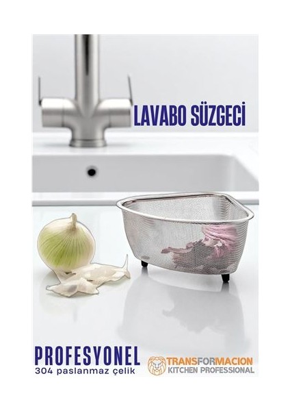 Lavabo Süzgeci -Lavabo Çöplüğü - Lavabo Içi Çöp Süzgeci 304 Paslanmaz Çelik