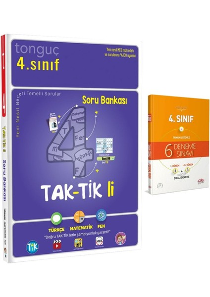 4. Sınıf Taktikli Soru Bankası - Deneme Sınavı modelleri