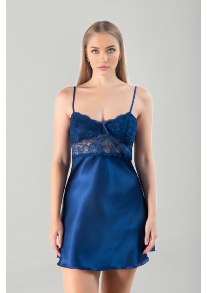 Kadın Lüks Saten Güpür Dantel Detaylı Çeyizlik Gecelik Sabahlık Takımı indirimleri