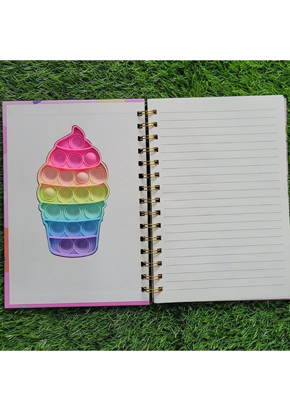 Popitli Sert Kapak Telli Defter Kedi Patisi Desenli Silgi Hediyeli modelleri