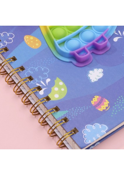 Popitli Sert Kapak Telli Defter Kedi Patisi Desenli Silgi Hediyeli indirimleri