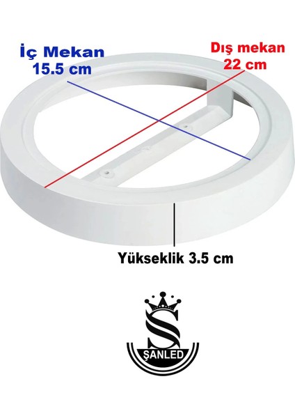 18W Spot Panel Beyaz Sıva Üstü Kasası 1 Adet modelleri