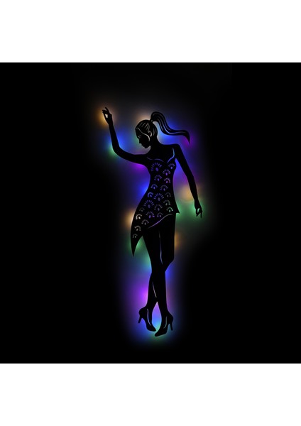 LED Işıklı Dans Temalı Tablo Helen Dekoratif Gece Lambası