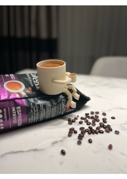 Kahve Köşesi Sevimli Biblo Bej Kahve Kupası Bardak