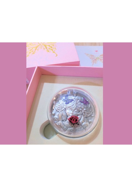 Chına Çin Mutluluk Madalyonu – Üzerinde 3 Boyutlu Bir Gül Bulunmakta. Sertfikali, 145 Gr. Gümüş kaplamaKutusuyla fiyatları