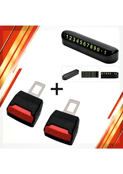 Fiat / Tofaş Tipo Uyumlu Oto Kemer Yükselten Toka 2 Adet + Araç Içi Numaratör