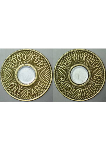 New York Ulaşım Jetonu 1989-1995 Bimetal 22 mm