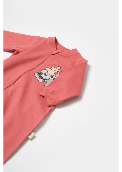 Unisex Bebek Pamuklu Puzzle Desenli Tulum modelleri