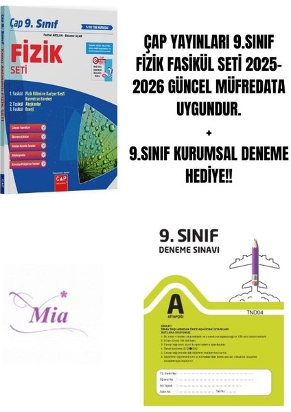ÇAP YAYINLARI 9.SINIF FİZİK FASİKÜL SET HEDİYELİ