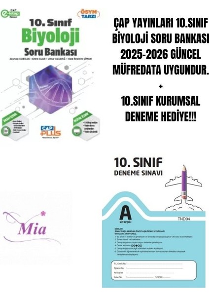 10.sınıf Biyoloji Soru Bankası Hediyeli