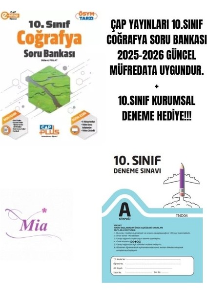 10.sınıf Coğrafya Soru Bankası Hediyeli