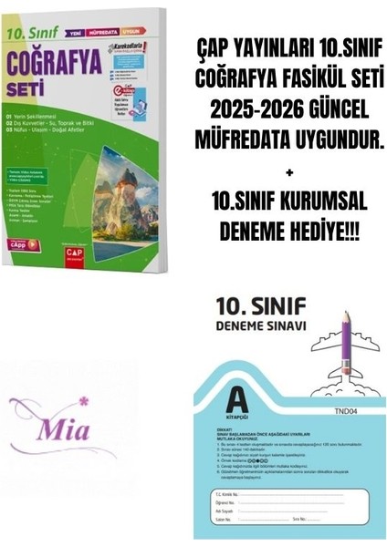 10.sınıf Coğrafya Fasikül Seti Hediyeli