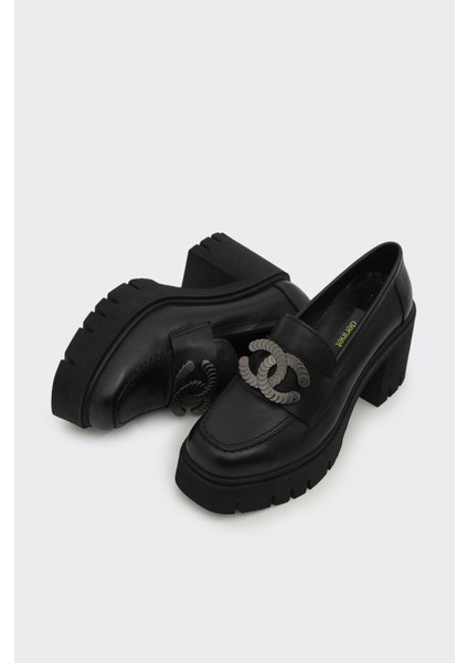 Hakiki Deri Topuklu Tokalı Kadın Casual Ayakkabı fırsatları