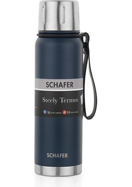 Çelik Termos 520 ml Lacivert Renk ve Katlanır Plastik Sehpa fırsatları