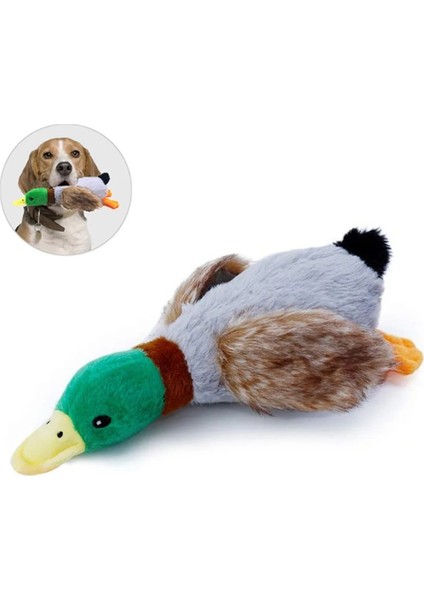 Hışırtılı Eğlenceli Sesli Kedi Köpek Eğitici Peluş Ördek Oyuncağı