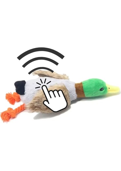 Hışırtılı Eğlenceli Sesli Kedi Köpek Eğitici Peluş Ördek Oyuncağı fiyatları