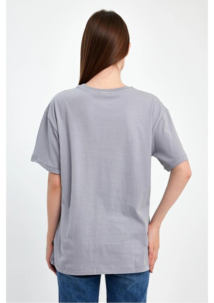 Unisex Oversize Baskılı Sıfır Yaka Tshirt fiyatları
