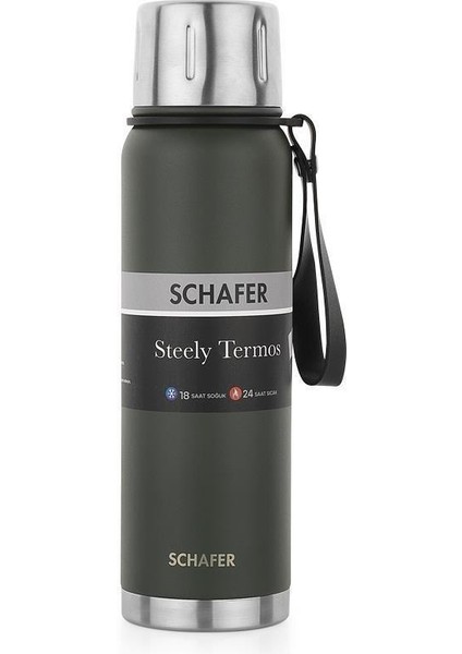 Çelik Termos 750 ml Yeşil Renk ve Plastik Kamp Sehpası modelleri