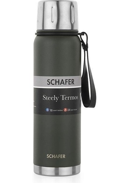 Çelik Termos 750 ml Yeşil Renk ve Plastik Kamp Sehpası fırsatları