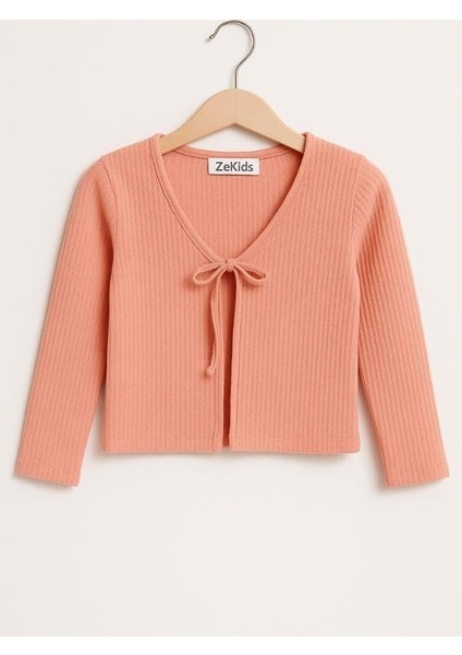 Kız Çocuk Mevsimlik Örme Bağlamalı Hırka modelleri