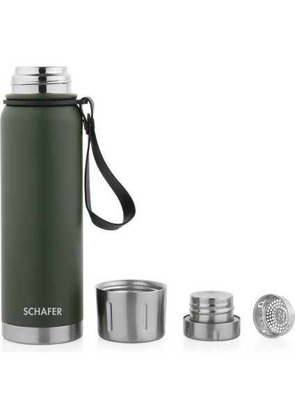 Çelik Termos 520 ml Yeşil Renk ve Katlanır Plastik Sehpa fırsatları
