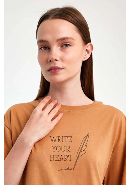 Unisex Oversize Baskılı Sıfır Yaka Tshirt modelleri