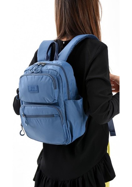 Unisex Sırt Çantası Paraşüt Kumaş Hafif Çok Cepli Yağmur Itici Kumaş 34*24 cm 571 Collection