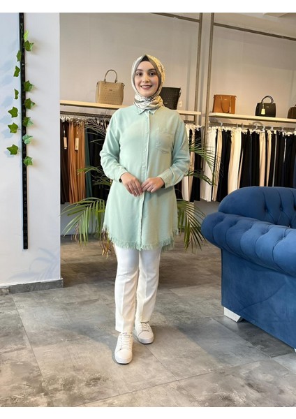 Kadın Pamuk Püsküllü Tunik 7236 fırsatları