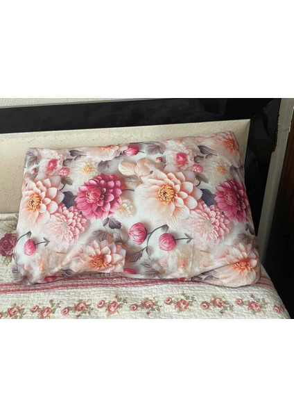 Çiçek Desenli Yastık Kılıfı - 50X70 cm - Pamuklu Kumaş fırsatları