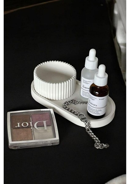 Dekoratif Standlı 5 Parça Çok Amaçlı Makyaj Organizeri, Makyaj Pamuğu, Kulak Çöpü, Diş İpi Kutusu, B fiyatları