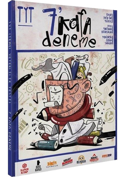 Tyt 7 Kafa Deneme-Kolay Orta Zor Seviye(Toplam 875 Soru, 224 Sayfa) fiyatları