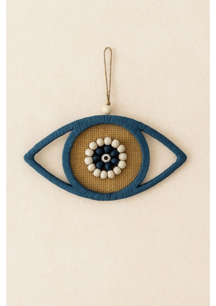 El Yapımı Doğal Malzemeden Lacivert Göz Figürlü Dekoratif Duvar Süsü fiyatları