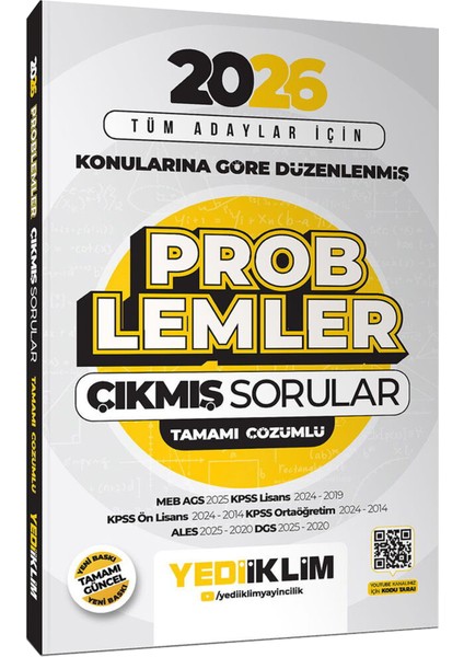 2026 Tüm Adaylar Için Problemler ve Paragraf Çıkmış Sorular-Paragraf Tamamı Video Çözümlü 20 Deneme fırsatları